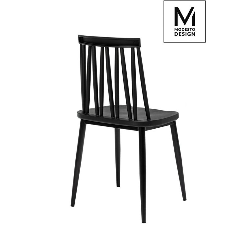 MODESTO krzesło TRAK czarne - polipropylen, metal