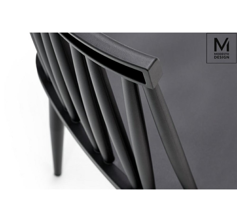 MODESTO krzesło TRAK czarne - polipropylen, metal