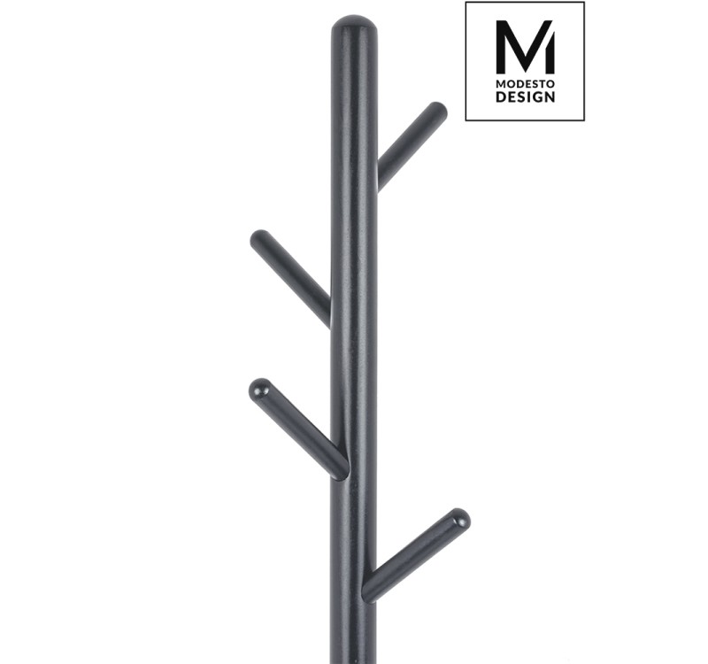 MODESTO wieszak stojący STICK szary - drewno bukowe