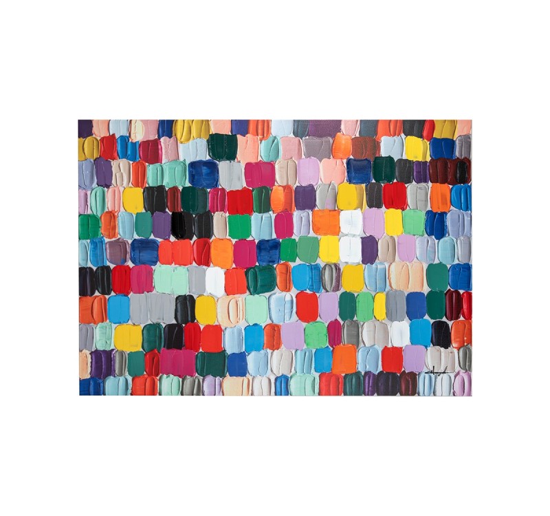 KARE obraz TOUCHED COLORFUL DOTS 200x140  cm
