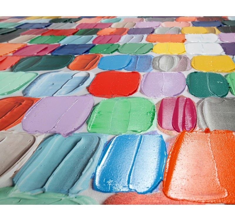 KARE obraz TOUCHED COLORFUL DOTS 200x140  cm