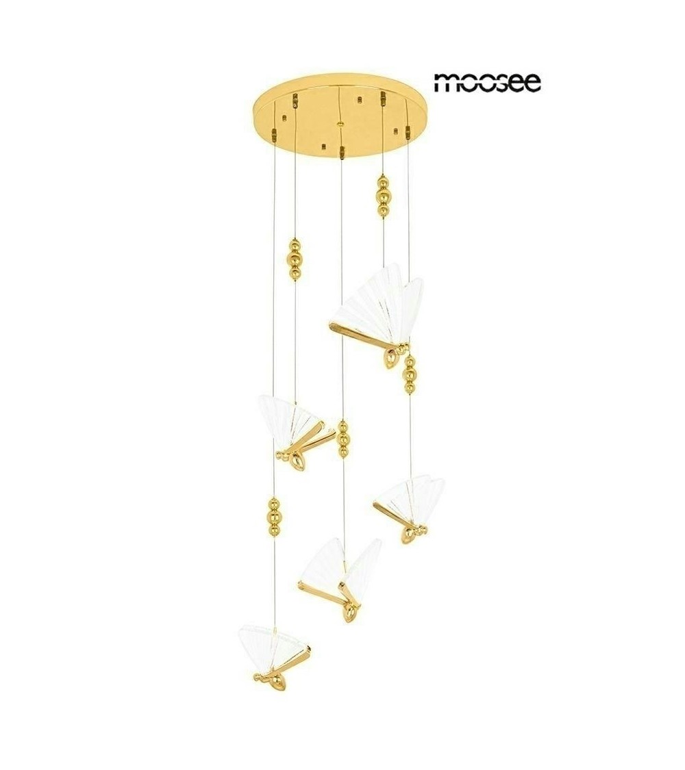 MOOSEE lampa wisząca BUTTERFLY DISC 5     złota