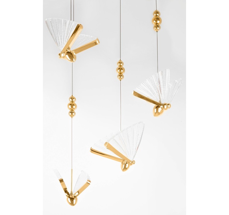 MOOSEE lampa wisząca BUTTERFLY DISC 5     złota