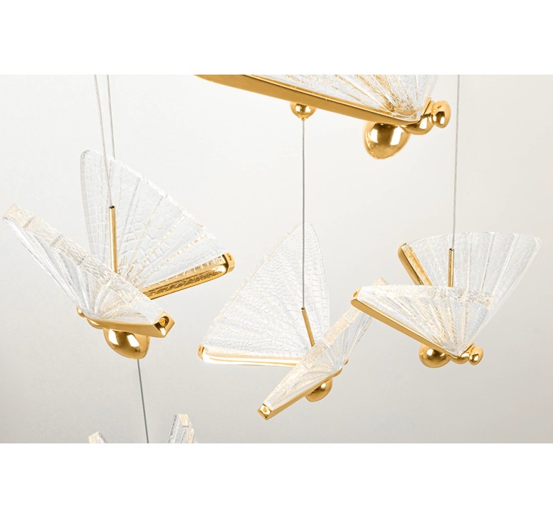 MOOSEE lampa wisząca BUTTERFLY DISC 5     złota