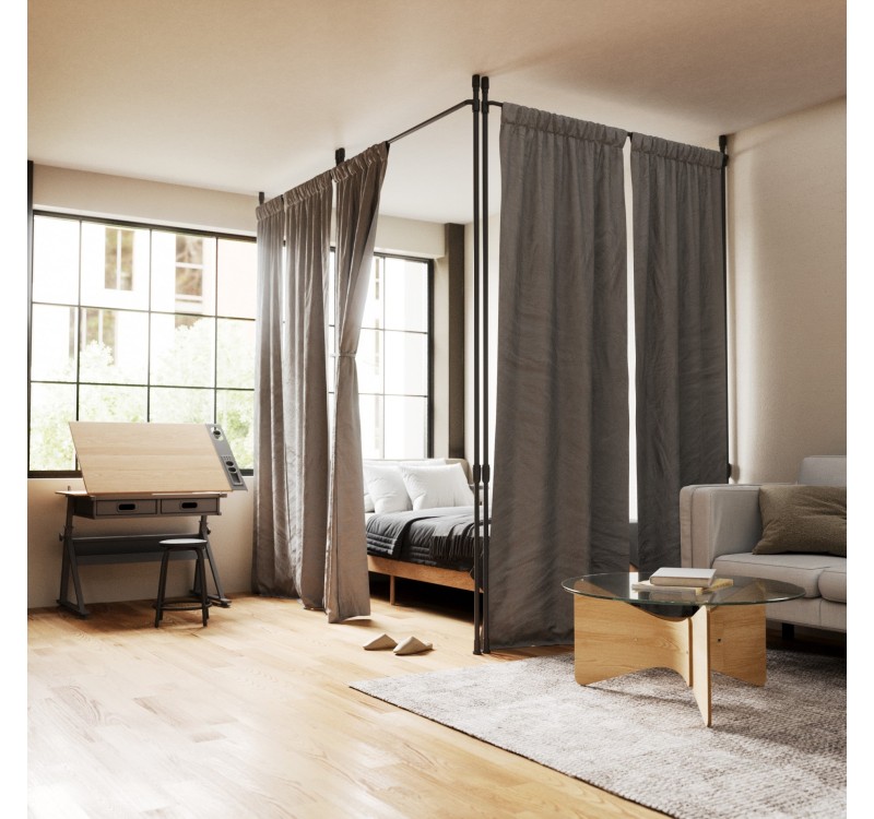 UMBRA karnisz ANYWHERE czarny mat