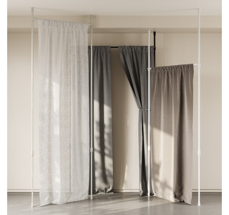 UMBRA karnisz ANYWHERE czarny mat