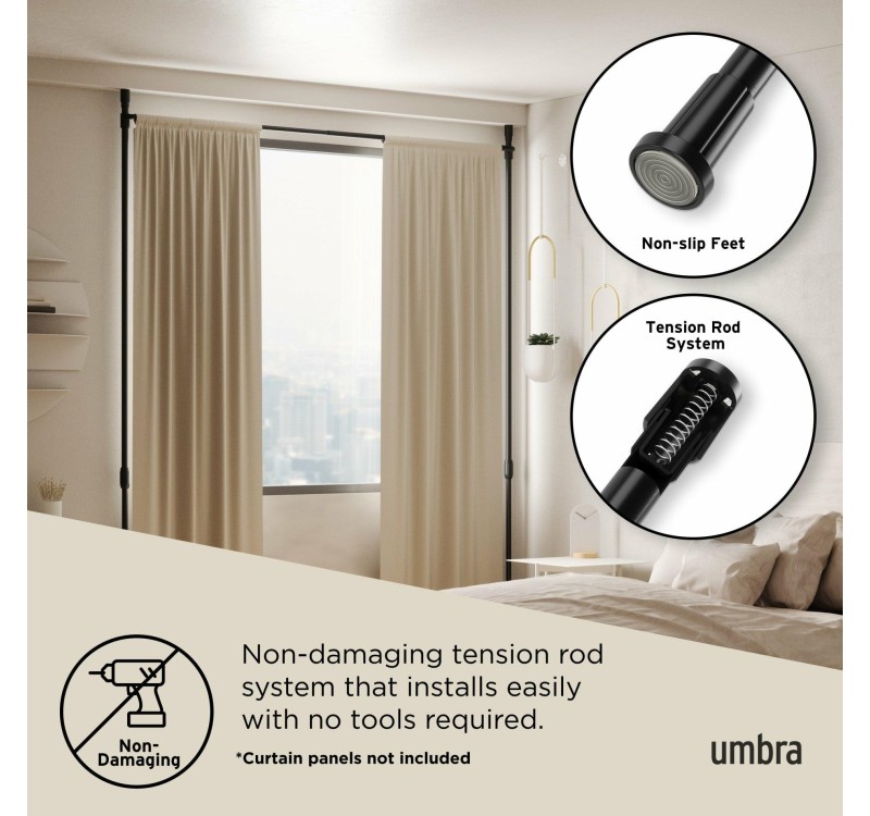 UMBRA karnisz ANYWHERE czarny mat