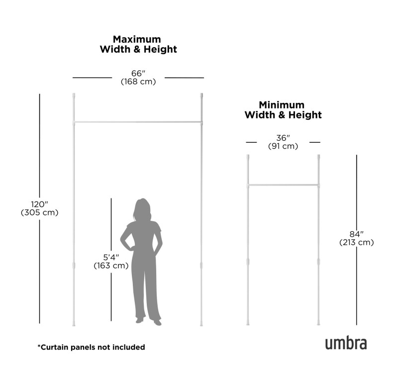 UMBRA karnisz ANYWHERE biały