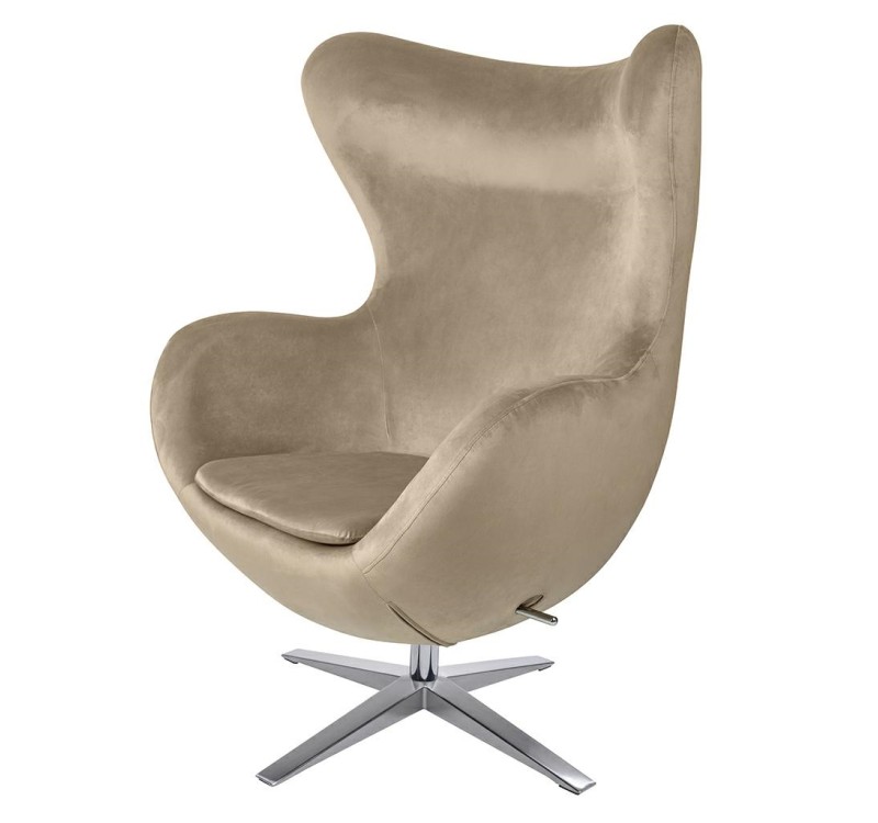 Fotel EGG SZEROKI VELVET khaki