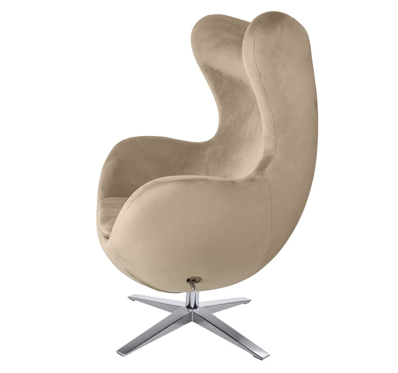 Fotel EGG SZEROKI VELVET khaki