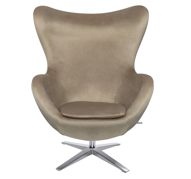 Fotel EGG SZEROKI VELVET khaki