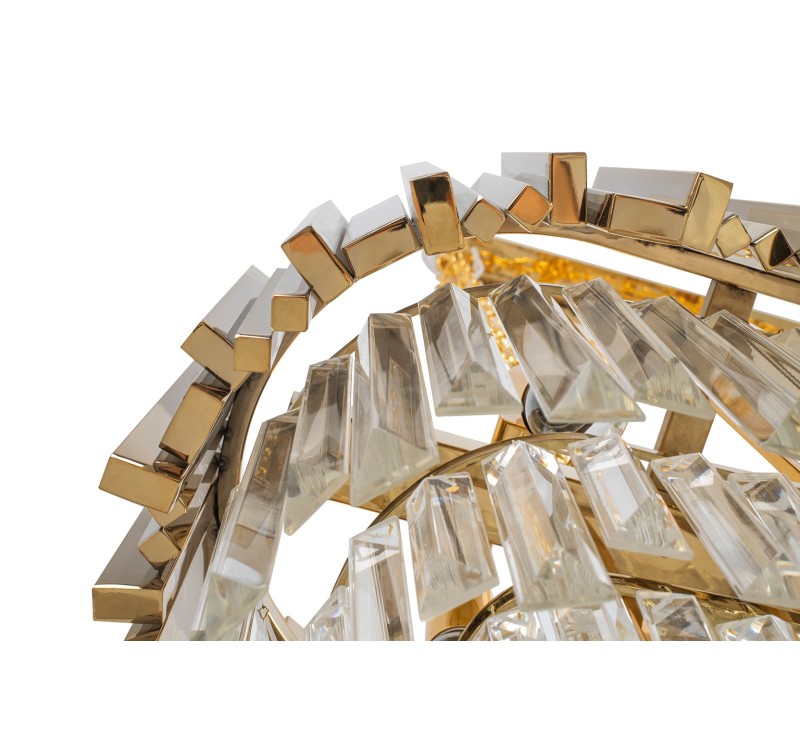 Lampa wisząca IMPERIAL LONG GOLD 90 - stal, kryształ