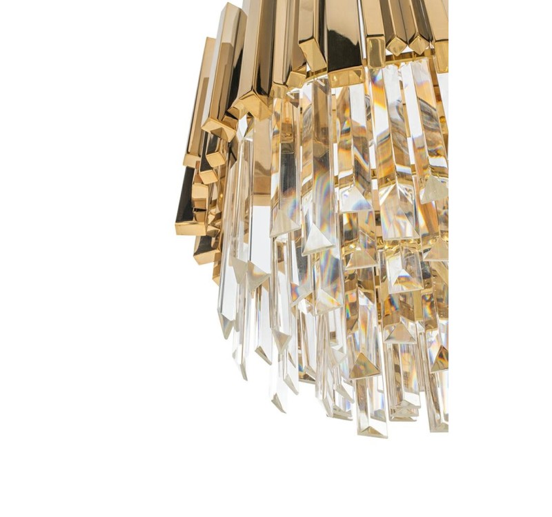Lampa wisząca IMPERIAL LONG GOLD 90 - stal, kryształ