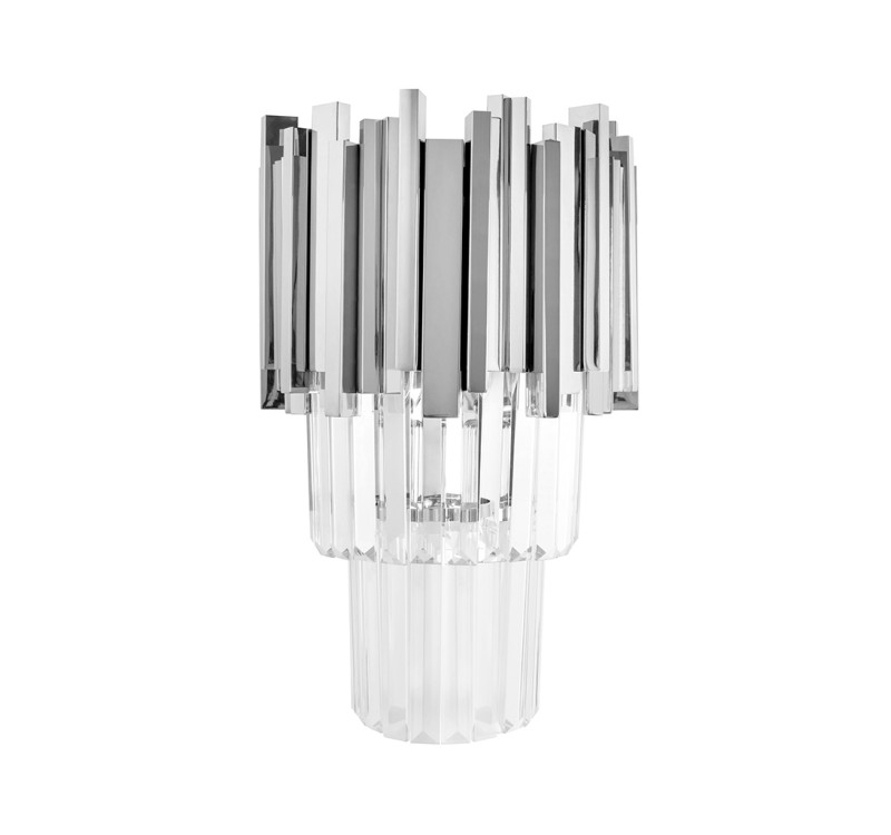 Lampa ścienna IMPERIAL WALL SILVER - stal, kryształ