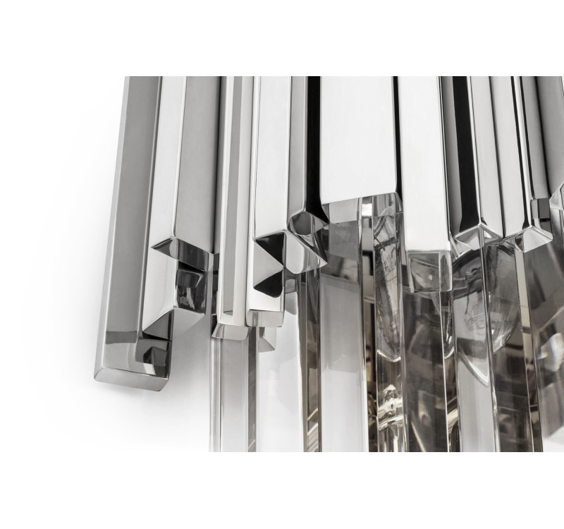 Lampa ścienna IMPERIAL WALL SILVER - stal, kryształ