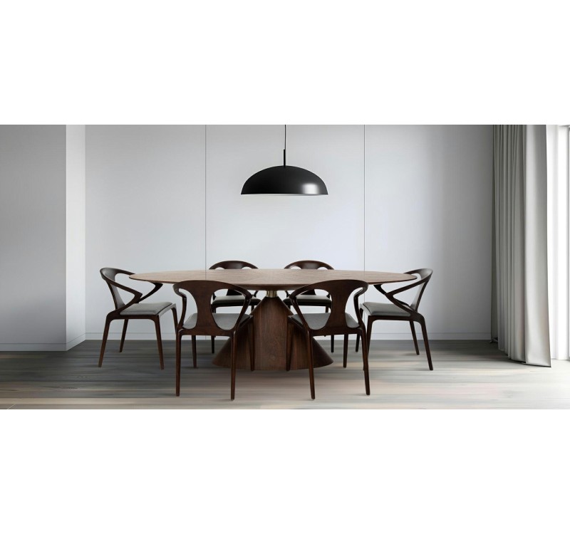 Stół UFO orzech / naturalny fornir