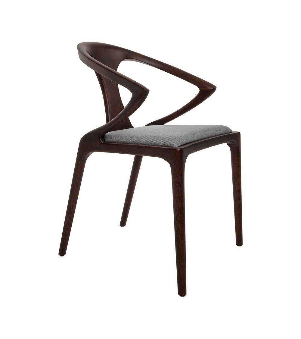 Krzesło INEZ orzech / szare