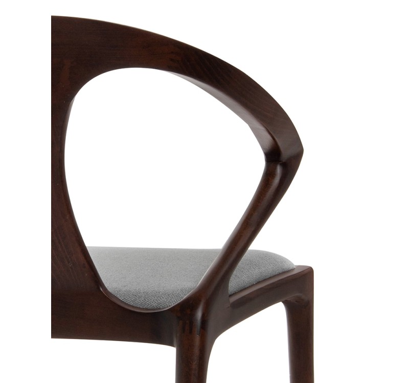 Krzesło INEZ orzech / szare