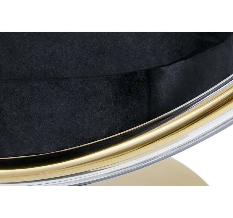 Fotel BUBBLE STAND GOLD VELVET poduszka czarna