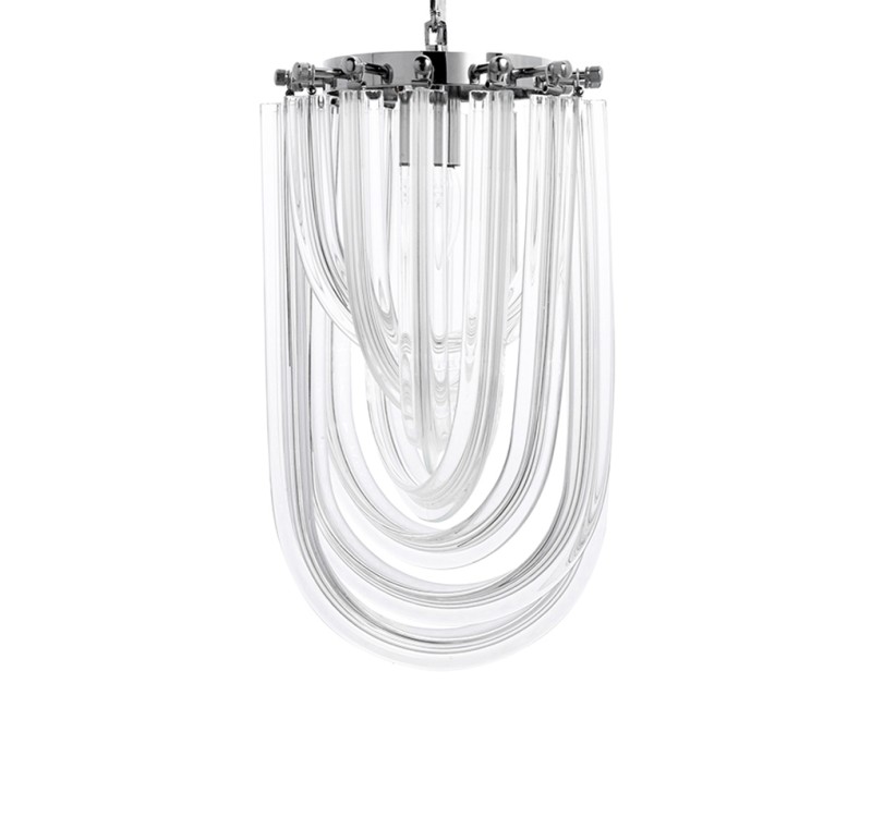 Lampa wisząca MURANO S chrom - szkło, metal