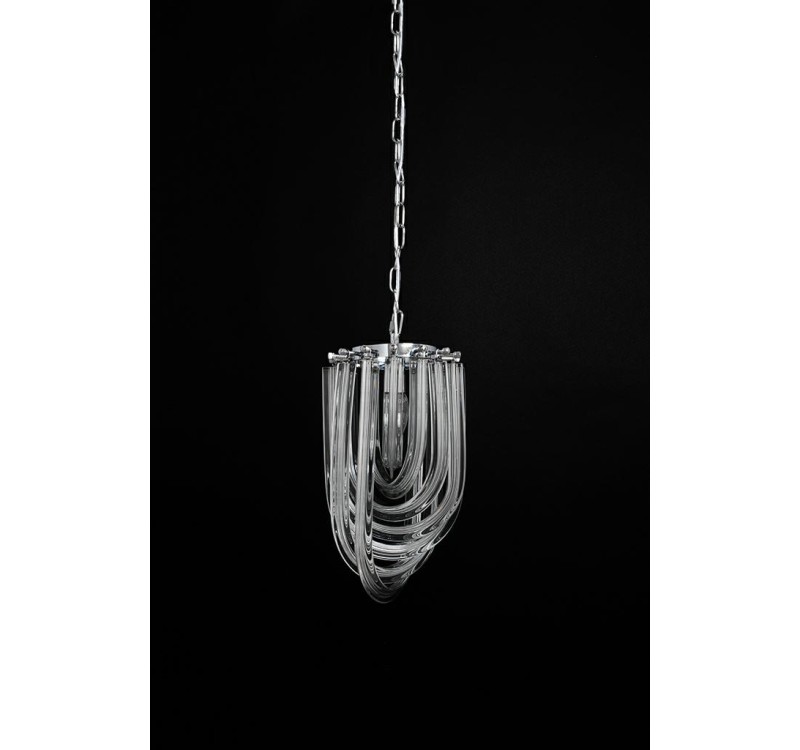 Lampa wisząca MURANO S chrom - szkło, metal