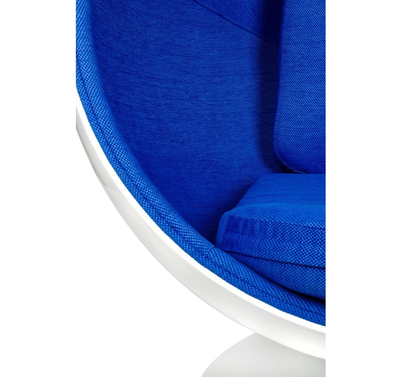 Fotel OVALIA biało-niebieski - włókno szklane