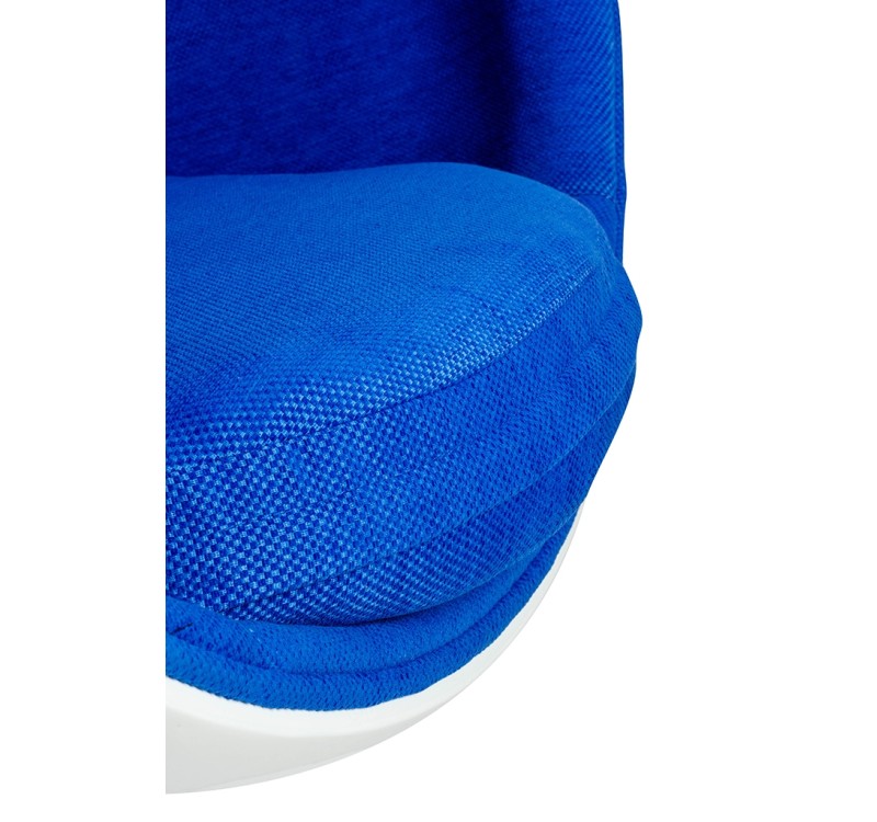 Fotel OVALIA biało-niebieski - włókno szklane