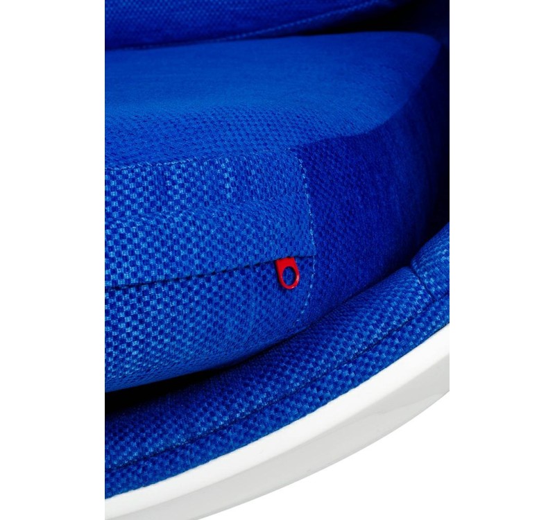 Fotel OVALIA biało-niebieski - włókno szklane