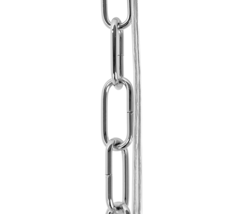 Lampa wisząca MURANO L chrom - szkło, metal