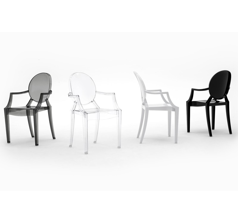 Krzesło LOUIS dymione - poliwęglan