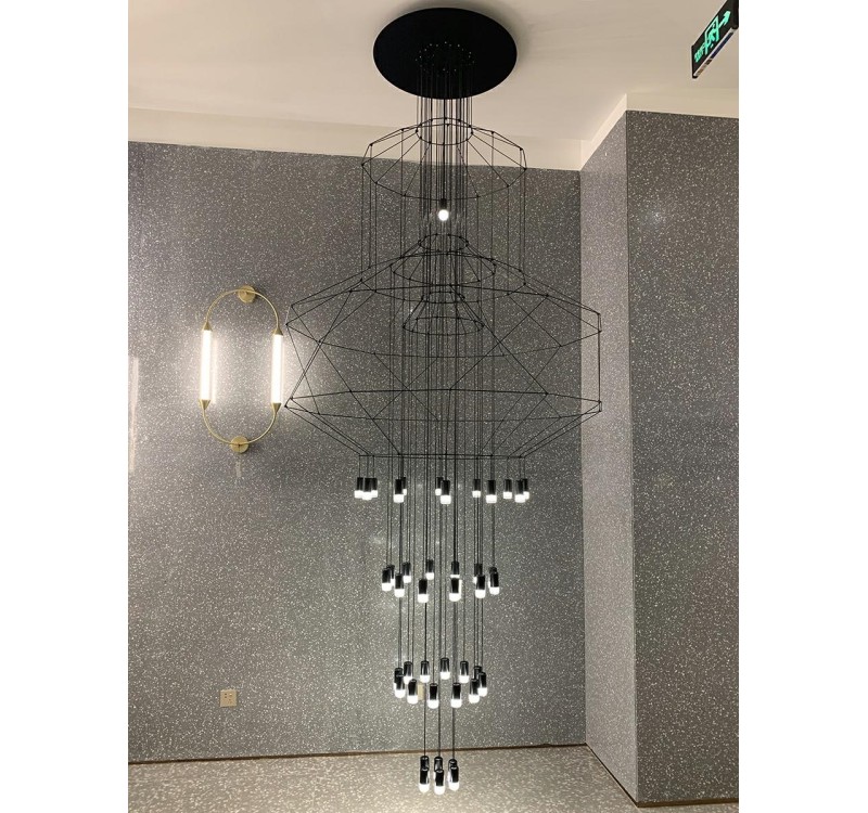 Lampa wisząca FLUSSO 43 GRANDE czarne