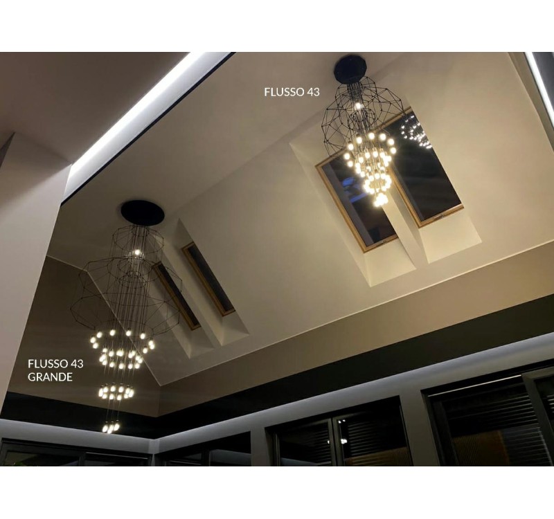 Lampa wisząca FLUSSO 43 GRANDE czarne