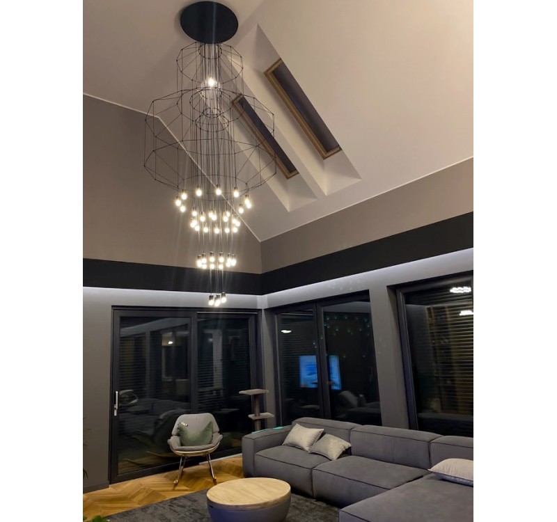 Lampa wisząca FLUSSO 43 GRANDE czarne